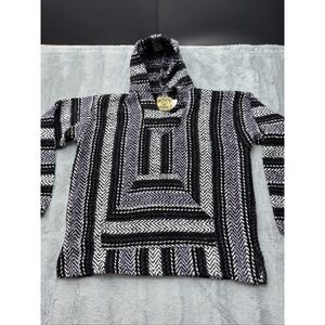 Baja Joe Hoodie Pullover Sweatshirt Poncho Unisex Front Pocket Size Small